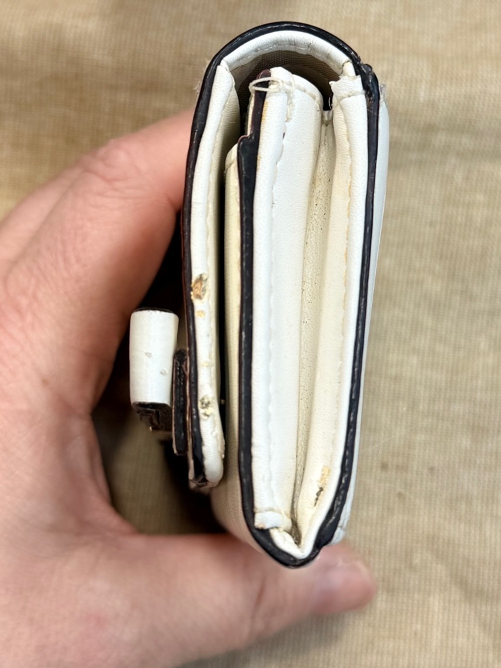 kate spade Cream Leather Small Bow-Accent Wallet - Picture 6 of 14